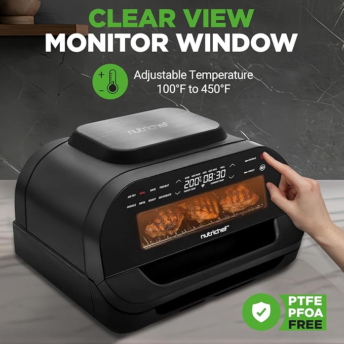 NutriChef Indoor Smokeless Grill | Smart Grill & Air Fryer - Image 4