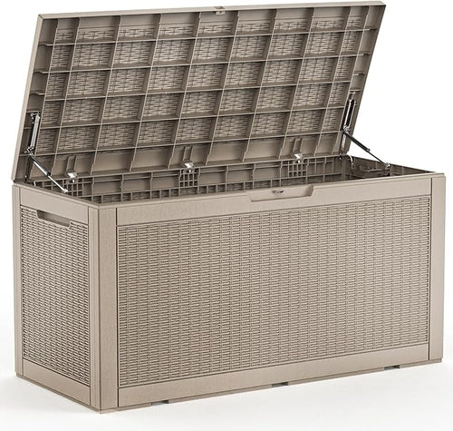120 Gallon Deck Box, Resin Outdoor Storage Box by OutdoorLivingPerfected