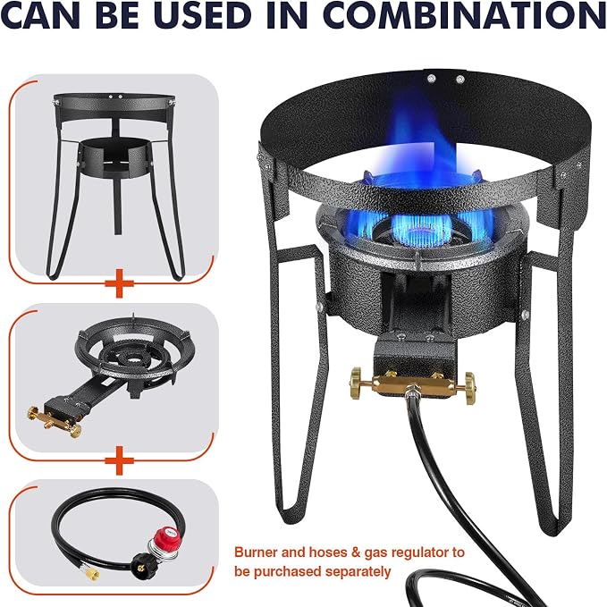 Llamaviva 90, 000 BTU Portable Propane Burner Stove Cast Iron Single Burner - Image 6
