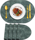 ADRIMER Placemats, Heat Resistant Oval Placemats Set of 4 Washable 12 x 17 Inch by Adrimersdreamistobeanindispensablecompanioninyourlife
