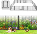 Garden Fence with Gate Metal Fencing Outdoor by Jhsomdr