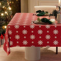 Christmas Red Tablecloth, Rectangle Table Cloh by ZIWUROAD