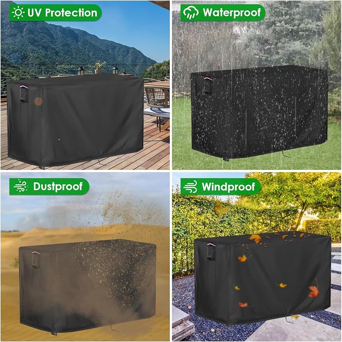 Outdoor Table Cover for Tall Bar Height Patio Table, 51inch Waterproof Prep - Image 6