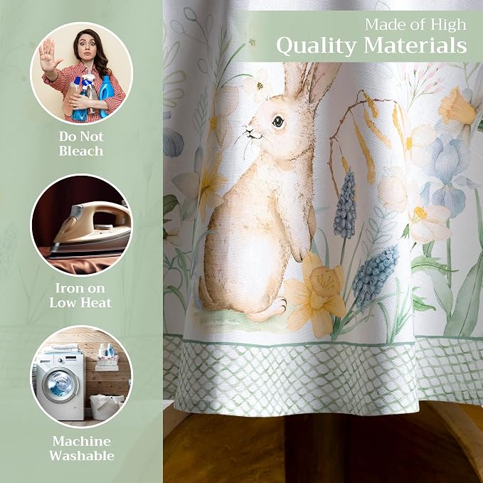 Maison d' Hermine Table Cloth Round Table 100% Cotton 69 Inches Tablecloth - Image 3