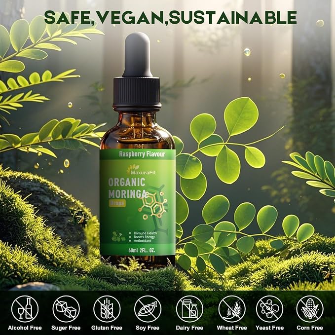 Moringa Leaf Drops with Vitamin C, Moringa Oleifera Extract Liquid Drops - Image 4