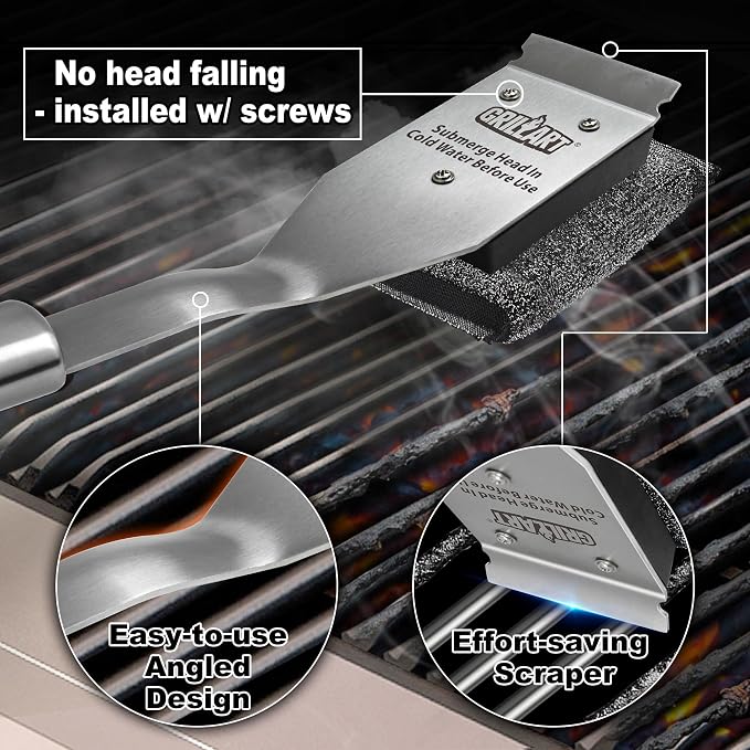 GRILLART Grill Brush Bristle Free Replacement Head - Image 5