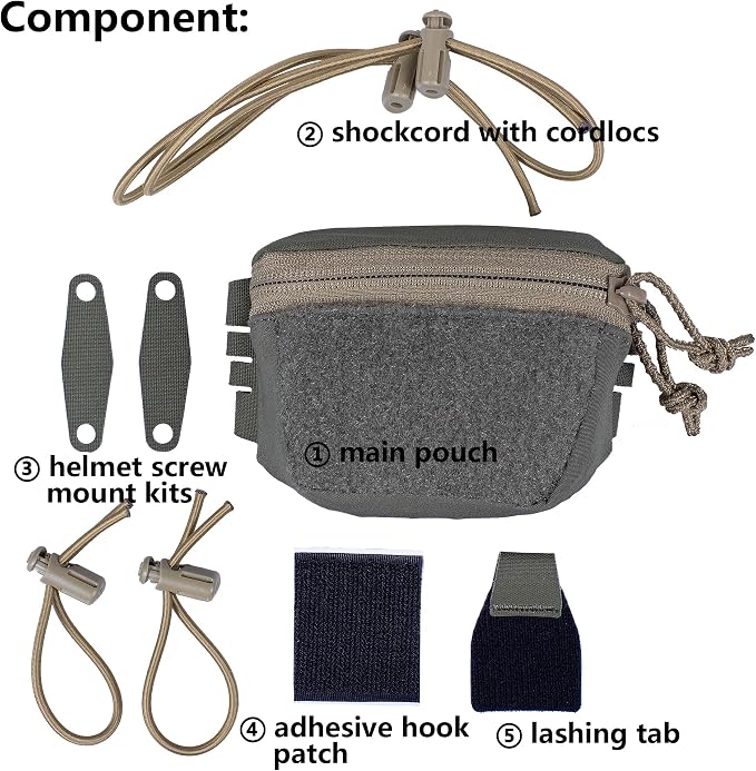 Tactical NVG Battery Pouch Helmet Mounted, Counter Weight Pouch GP Balance - Image 5