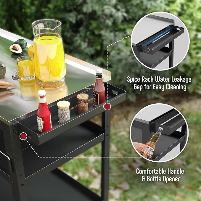 31.5"x18" Outdoor Grill Cart - Image 5