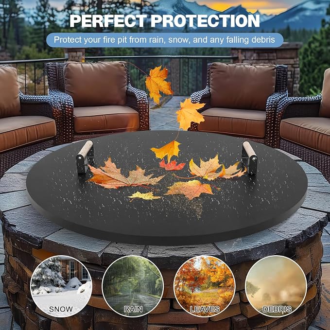 Fire Pit Lid Cover Round - Image 4