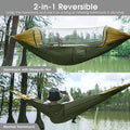 Hammock with Bug Net, Pop-Up Design, 70D Nylon, Army Green
