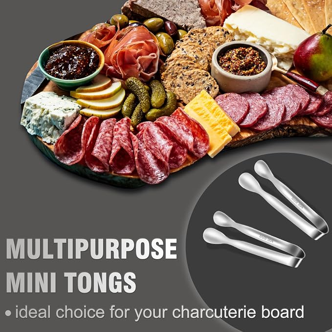 Mini Tongs For Serving Food，Set fo 12 Small Tongs For Appetizers，Small - Image 4