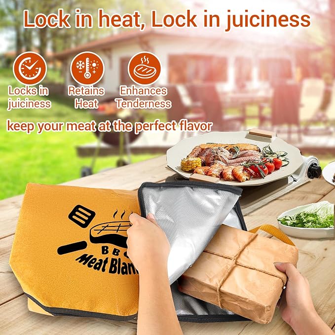 Ultimate Insulated Meat Vault | 21" Large BBQ Resting Blanket - Image 3