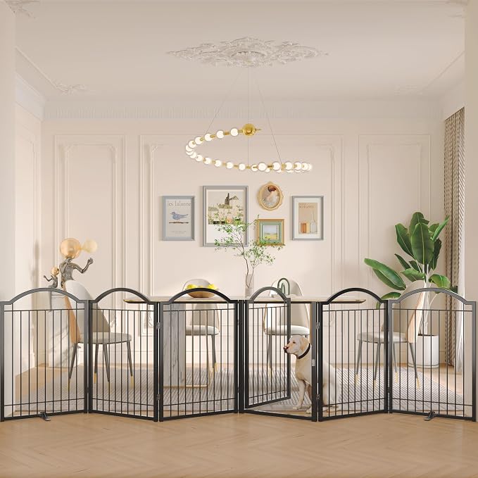 BHG Metal No-Assembly Freestanding Dog Gate by BHG