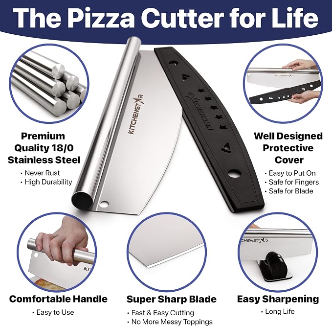 KitchenStar 18-Inch Pizza Cutter Rocker Blade - Image 3