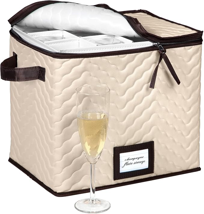 Wine Glass Storage Box with Dividers - Image 9