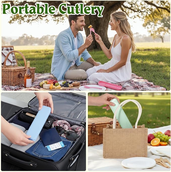 32 Sets Reusable Travel Utensils Set - Image 6