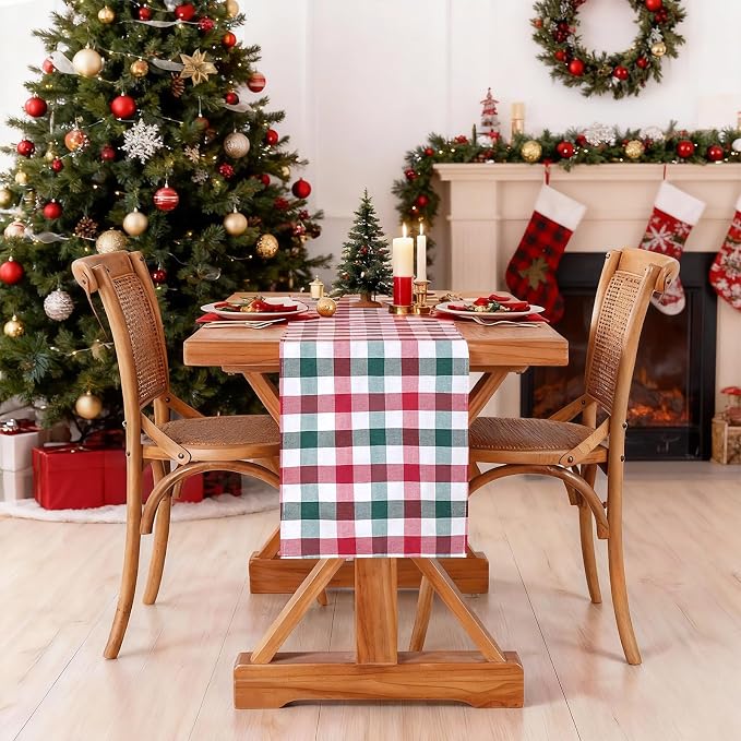 Christmas Checkered Table Runner - Image 2