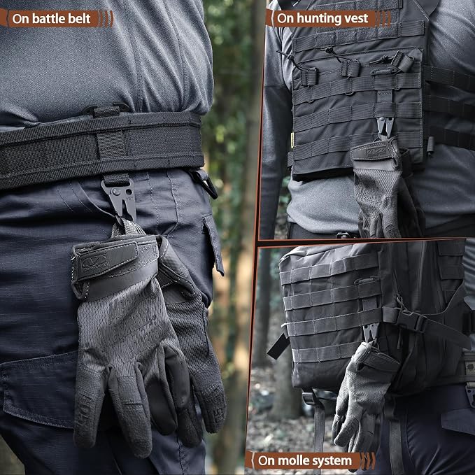 LIVANS Molle Belt Clip Key Holder Tactical Battle Belt Plate Carrier Vest - Image 4