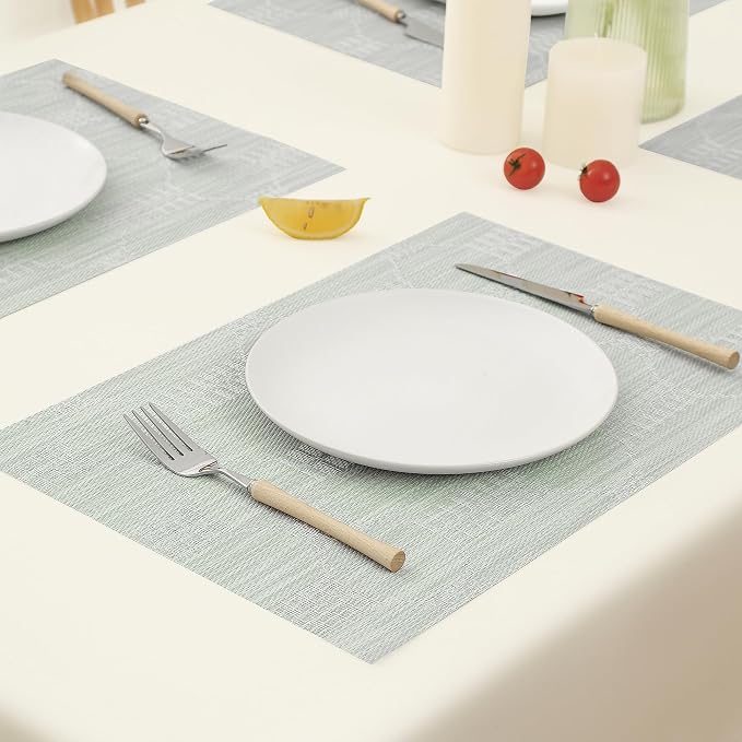 Leetaltree Mint Cream Placemats Set of 6 - Image 8