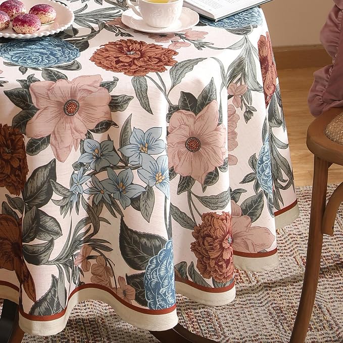 Designer French Linen Small Tablecloth - Image 9