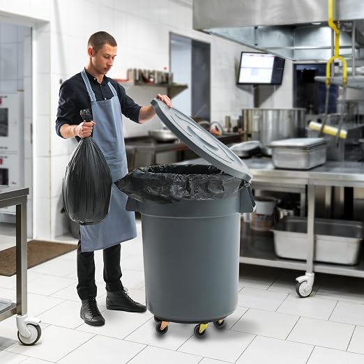 PRO&Family Commercial Round Trash Can - Image 6