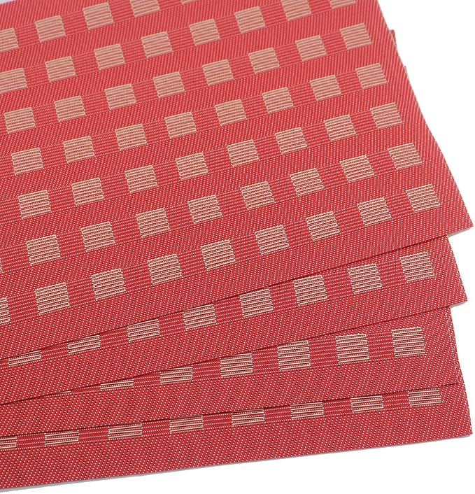 Gugrida Placemats, Placemats PVC Table Mats Woven Vinyl Placemats - Image 6