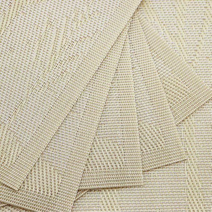 Gugrida Place Mats PVC Set of 6, Table Placemats Set of 6 PVC Washable Woven - Image 6