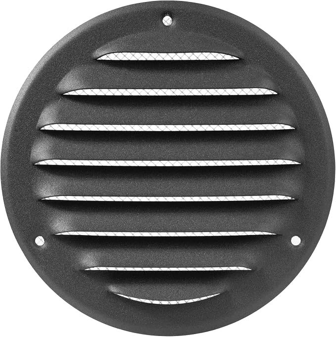 Repa Market 4'' Inch Anthracite Steel Vent Cover by RepaMarket