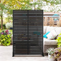Metal Privacy Screen Outdoor 72" H×47" W, Freestanding Decorative Privacy Screen by Unknown