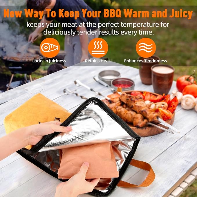 BBQ Blanket for Resting Meat, Reusable Smoker Grilling Meat Insulated Resting - Image 2