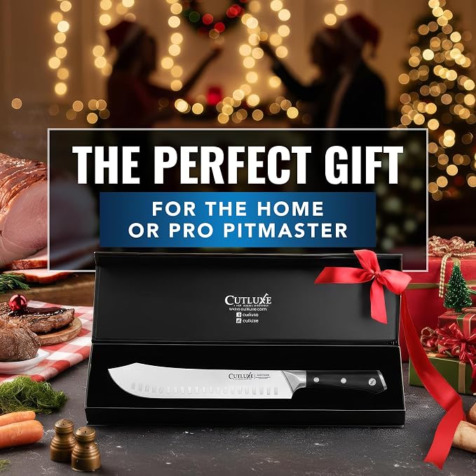 Cutluxe Butcher Knife – 10″ Bullnose Carving Knife, Forged High Carbon German - Image 3
