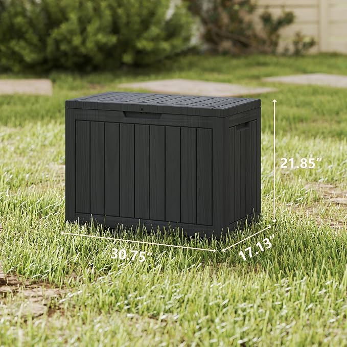 45 Gallon Outdoor Storage Box Waterproof, Resin Deck Boxes - Image 7