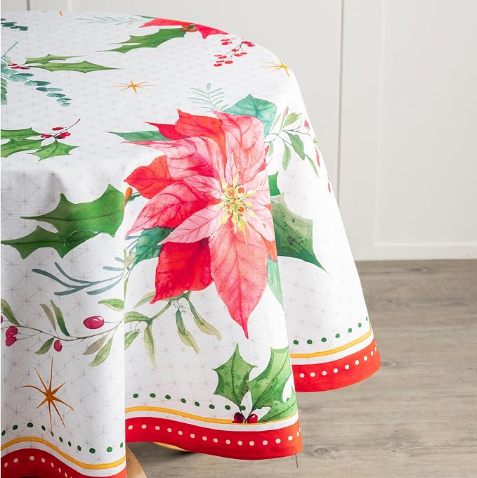 Maison d' Hermine Table Cloth Round Table 100% Cotton 63 Inches Fall Tablecloth - Image 9