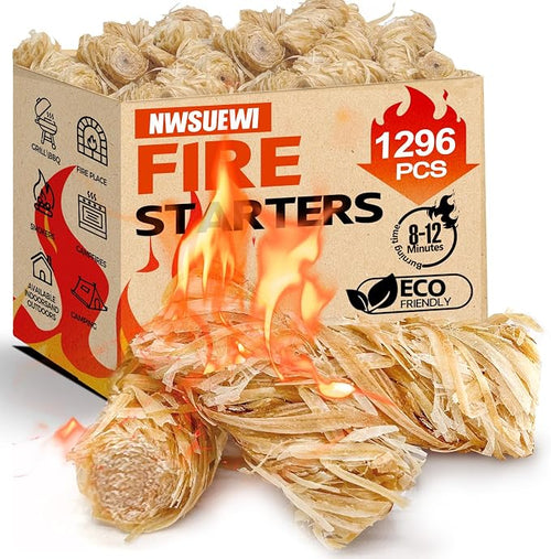 1296PCS Fire Starters for Campfires Grill BBQ Camping Fireplace Fire Pit by Unknown