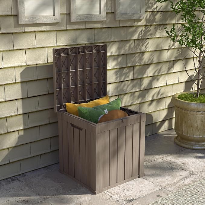 50 Gallon Deck Box Plus, Outdoor Storage Box Lockable, Waterproof - Image 5