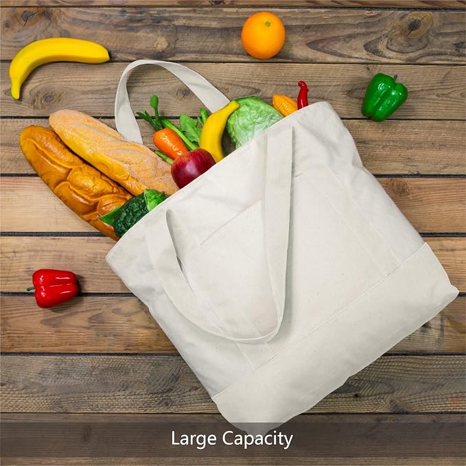 TOPDesign 3-Pack Canvas Tote Bags - Image 4
