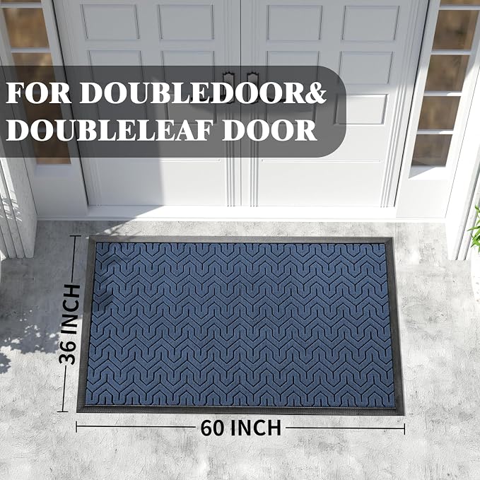 Yimobra Extra Large Door Mat Outside Entrance 60x36, Waterproof Heavy Duty - Image 2
