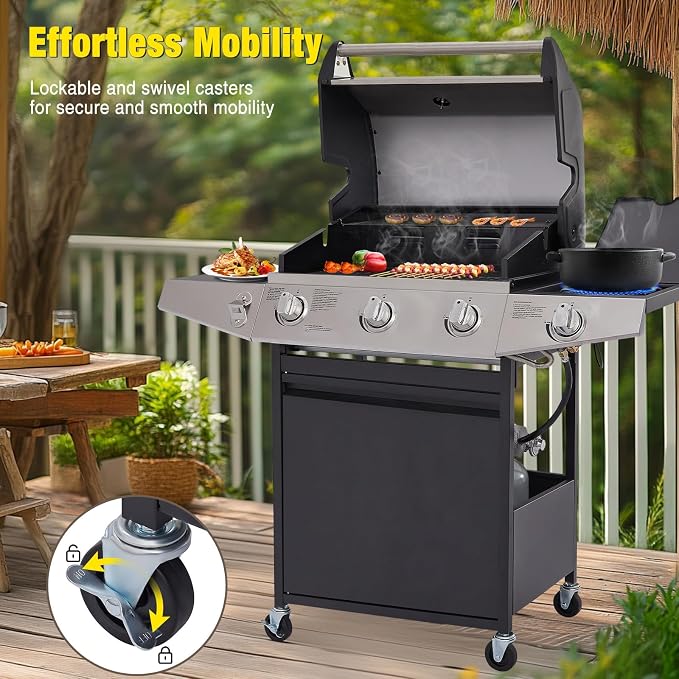 Unovivy 3-Burner Propane Gas Grill - Image 5