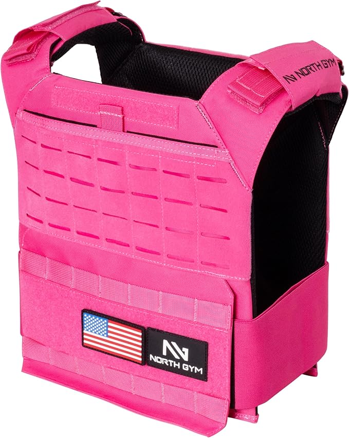 Northgym Adjustable Weighted Vest/Incl. 3D Weight Plates in 14lbs / 20lbs/ by NorthGym