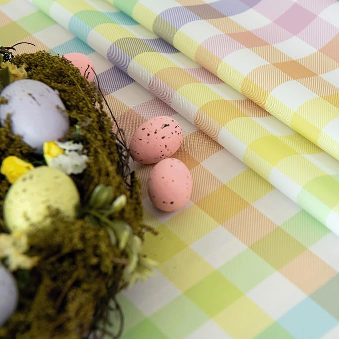 Waterproof Colorful Chequer Tablecloth Fabric - Image 7