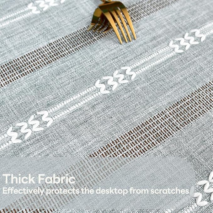 Heavy Duty Cotton Tablecloth for Rectangle Table, Rectangular Farmhouse Vintage - Image 2