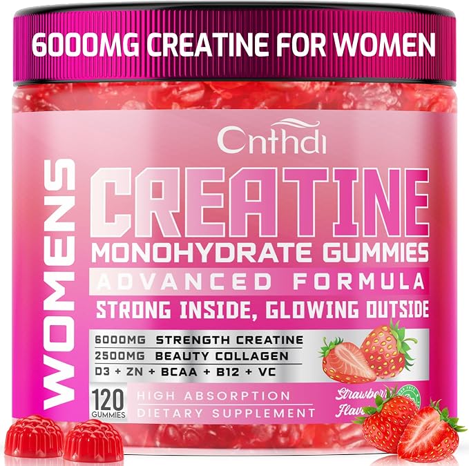 Creatine Monohydrate Gummies 6000MG Pre-Workout by CNFHDI
