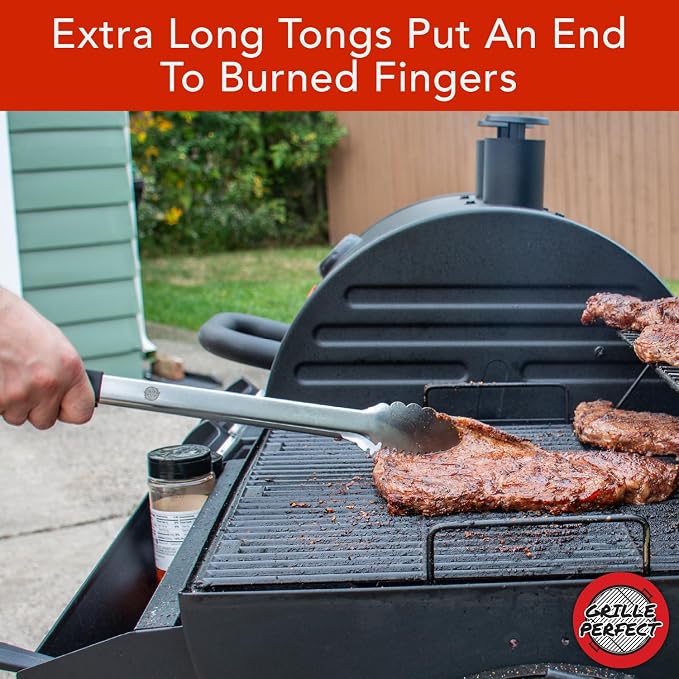 Grill Tongs 20-Inch Very Long Extra Heavy Duty - Image 5