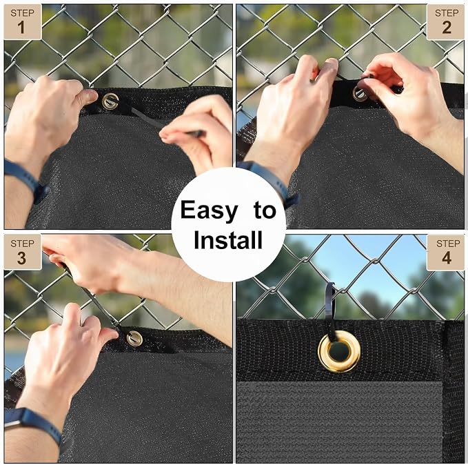 UPGRADE Privacy Screen 3' x 16' Fence Commercial Shade Cover - Image 4