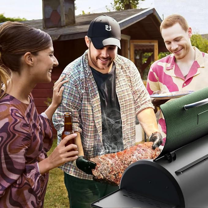 Pellet Smoker Grill Combo, 456 SQ.IN Cooking Area - Image 7