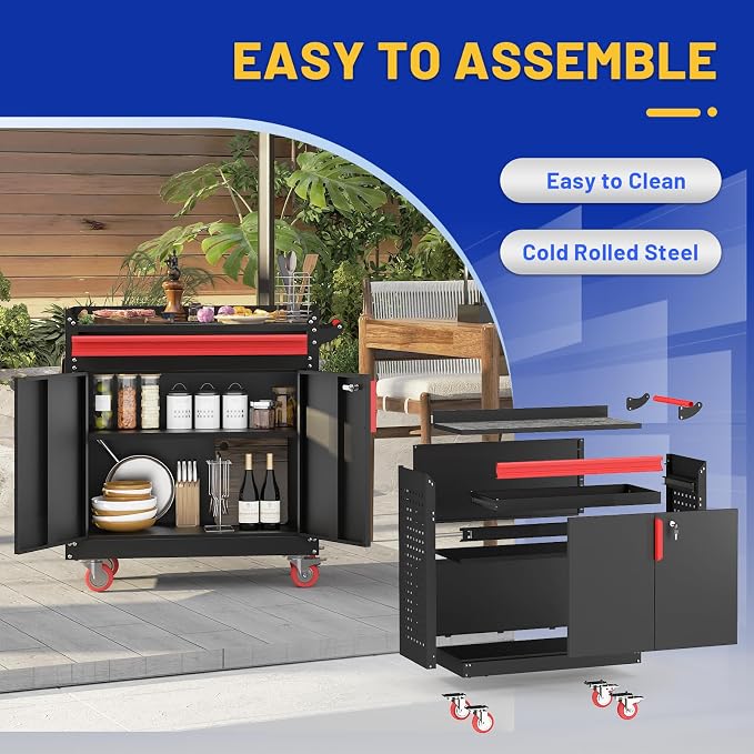 Metal Grill Cart - Image 7