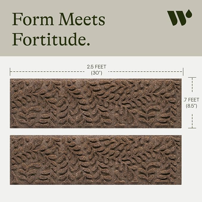Bungalow Flooring Waterhog Stair Treads – 8 1/2 x 30 Inches, Water-Trapping - Image 3