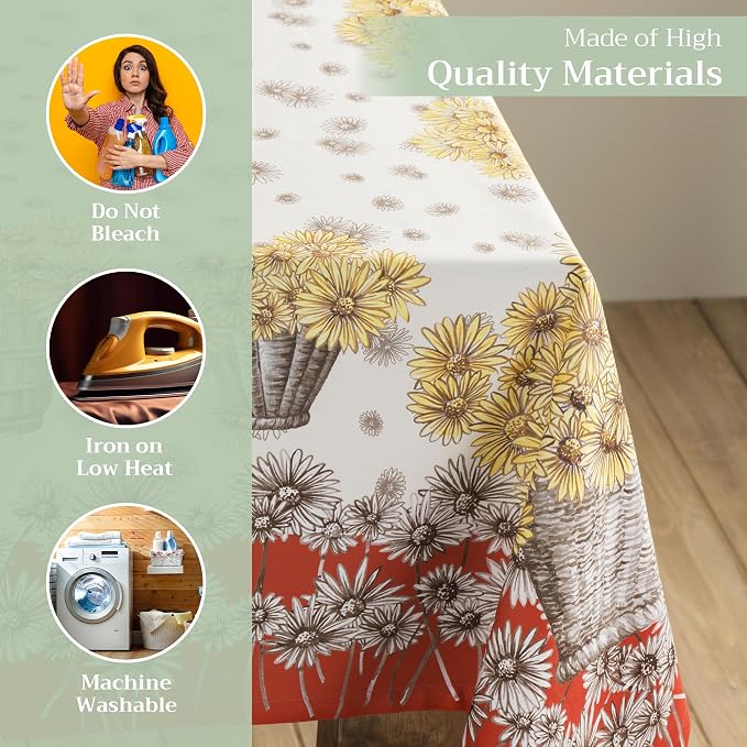 Maison d' Hermine Table Cloth Rectangle Table 100% Cotton 54 x 72 Inches Fall - Image 3