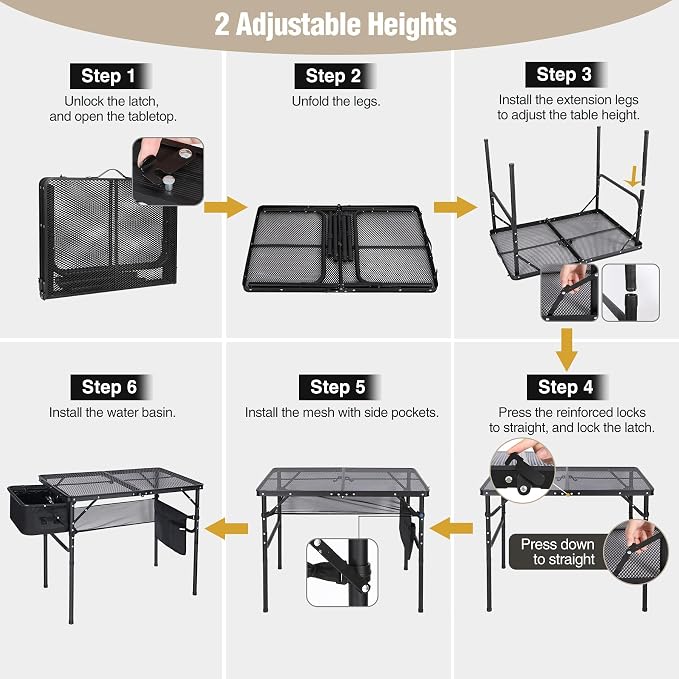 REDCAMP Folding Portable Grill Table - Image 9