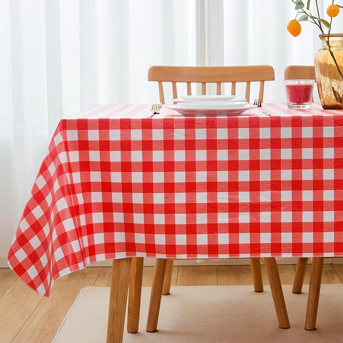 Nasitos 2 Pack Vinyl Table Cloth Flannel Backed 60x102 Inch-Rectangle - Image 8